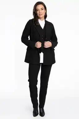 Wehkamp YOEK blazer Plus Size - zwart aanbieding