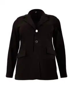 Wehkamp YOEK blazer Plus Size - zwart aanbieding