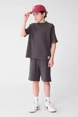 Wehkamp Shoeby T-shirt antraciet met textuur aanbieding