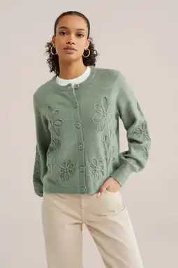 Wehkamp WE Fashion gebloemde vest groen aanbieding