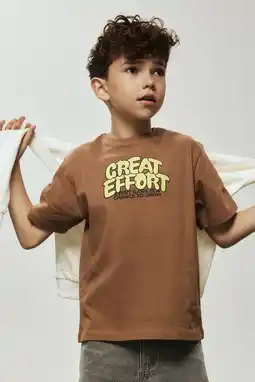 Wehkamp NAME IT KIDS T-shirt bruin aanbieding