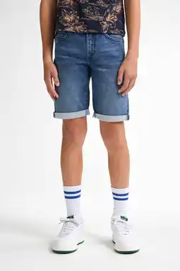 Wehkamp Petrol Industries denim short medium blue denim aanbieding