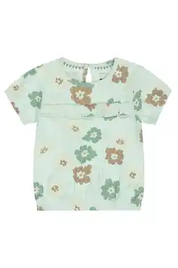 Wehkamp Dirkje gebloemde T-shirt lichtgroen aanbieding