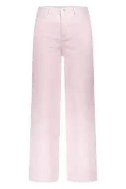 Wehkamp gardeur highwaist wide leg jeans met krijtstreep roze aanbieding