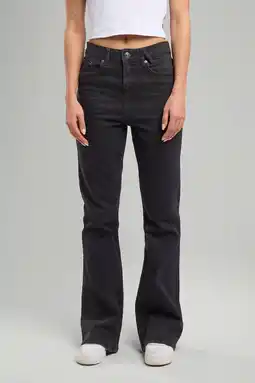 Wehkamp America Today high waist flared jeans zwart aanbieding
