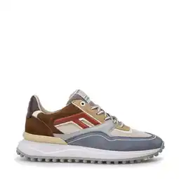 Wehkamp Floris van Bommel Noppi 29.55 nubuck sneakers lichtblauw/bruin aanbieding