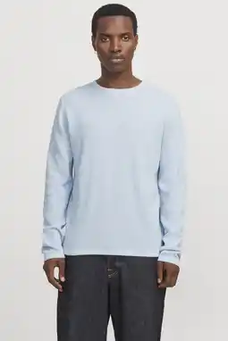 Wehkamp JACK & JONES ESSENTIALS trui fijn gebreid lichtblauw aanbieding