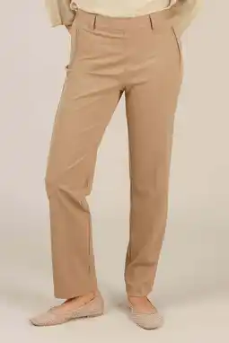 Wehkamp Yest travelstof pantalon lichtbruin aanbieding