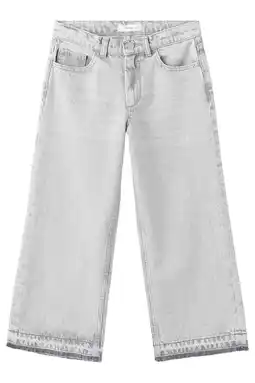 Wehkamp Mango Kids wide leg jeans grey denim aanbieding