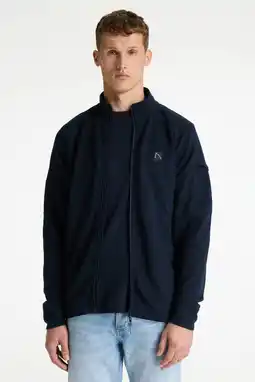Wehkamp CHASIN' sweatvest met textuur donkerblauw aanbieding