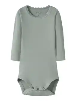 Wehkamp NAME IT BABY romper grijsgroen aanbieding