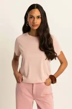 Wehkamp Expresso T-shirt lichtroze met glitter aanbieding