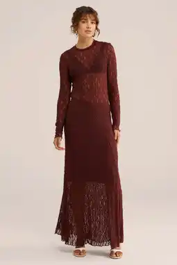 Wehkamp WE Fashion kanten midi rok rood aanbieding