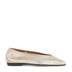 Wehkamp Tommy Hilfiger leren ballerina's goud aanbieding