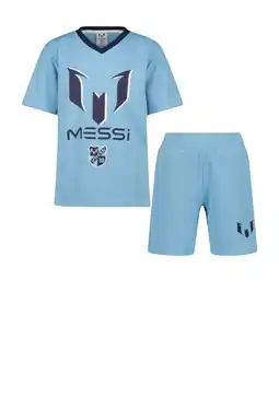 Wehkamp Messi T-shirt + korte broek lichtblauw aanbieding
