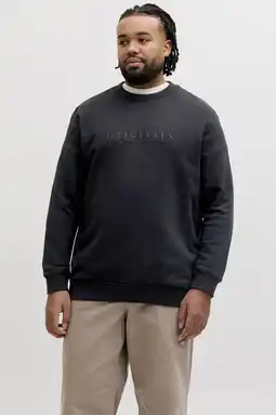 Wehkamp JACK & JONES PLUS SIZE sweater Plus Size zwart aanbieding