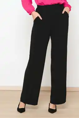 Wehkamp LOLALIZA wide leg highwaist pantalon zwart aanbieding