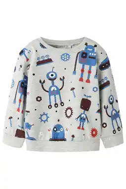 Wehkamp NAME IT MINI sweater grijs melange aanbieding