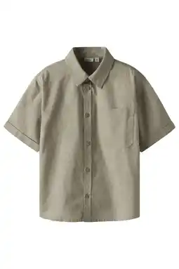 Wehkamp NAME IT KIDS regular casual overhemd grijsgroen aanbieding