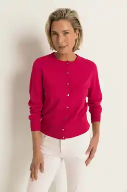 Wehkamp Claudia Sträter vest fijn gebreid fuchsia aanbieding