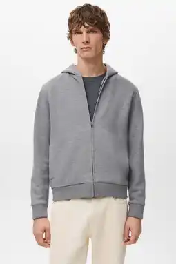 Wehkamp Mango Man sweatvest grijs aanbieding
