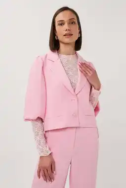 Wehkamp Esqualo cropped blazer roze aanbieding