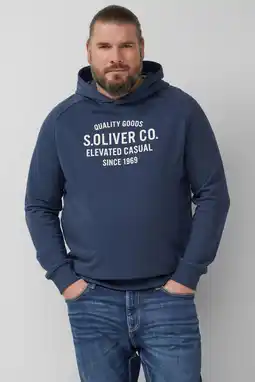 Wehkamp s.Oliver Big Size hoodie donkerblauw aanbieding