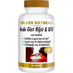 Etos Golden Naturals Rode Gist Rijst & Q10 Tabletten 360 stuks aanbieding