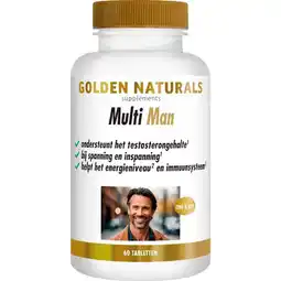 Etos Golden Naturals Multi Man Tabletten 60 stuks aanbieding