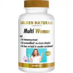 Etos Golden Naturals Multi Woman Tabletten 60 stuks aanbieding