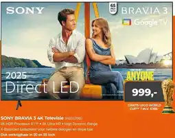 EP Beerepoot SONY BRAVIA 3 4K Televisie K65S39B aanbieding