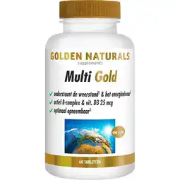 Etos Golden Naturals Multi Gold Tabletten 60 stuks aanbieding