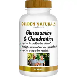 Etos Golden Naturals Glucosamine & Chondroïtine Tabletten 100 stuks aanbieding