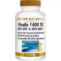 Etos Golden Naturals Visolie 1400 TG 40% EPA & 30% DHA Capsules 60 stuks aanbieding