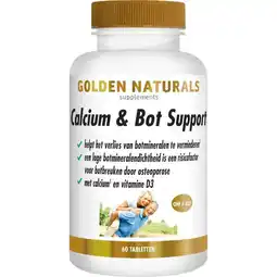 Etos Golden Naturals Calcium & Bot Support Tabletten 60 stuks aanbieding