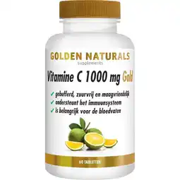 Etos Golden Naturals Vitamine C 1000 MG Gold Tabletten 60 stuks aanbieding