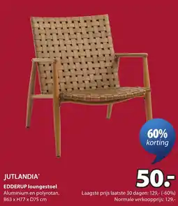 Jysk Jutlandia Edderup loungestoel aanbieding