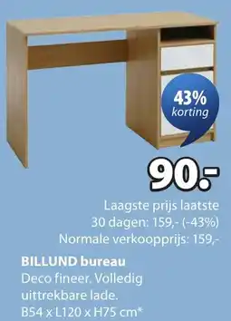 Jysk Billund bureau aanbieding