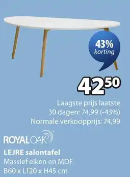 Jysk Royaloak Lejre salontafel aanbieding