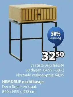 Jysk Hemdrup nachtkastje aanbieding