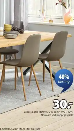 Jysk Royaloak Bistrup stoelen aanbieding