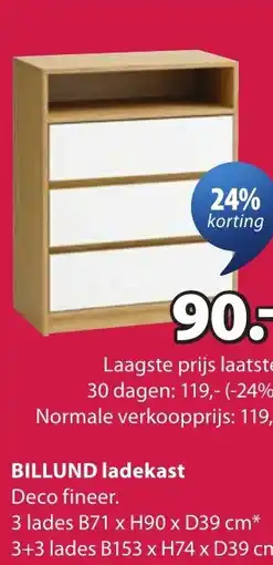Jysk Billund ladekast aanbieding