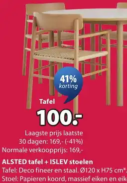 Jysk Alsted tafel aanbieding