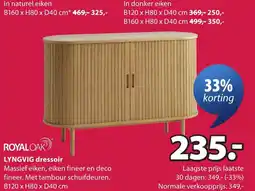 Jysk Royaloak Lyngvig dressoir aanbieding