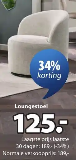 Jysk Andrup loungestoel aanbieding