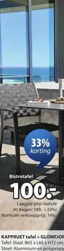 Jysk Kappruet tafel aanbieding