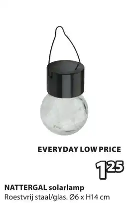 Jysk Nattergal solarlamp aanbieding