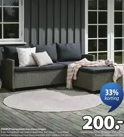 Jysk Ondrup loungebank met chaise longue aanbieding