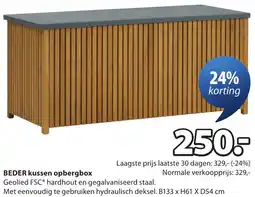 Jysk Beder kussen opbergbox aanbieding