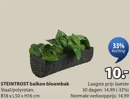 Jysk Steintrost balkon bloembak aanbieding